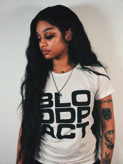 "Bloodpact" White Tee image 0
